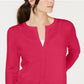 Cardigan texturizado feminino Charter Club rosa tamanho XX-G