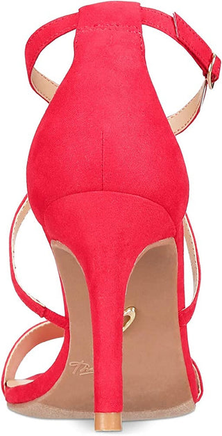 Thalia Sodi Sandália Feminina Darria2 Tecido Aberto com Tiras em T Vermelhas Tamanho 8,5 M