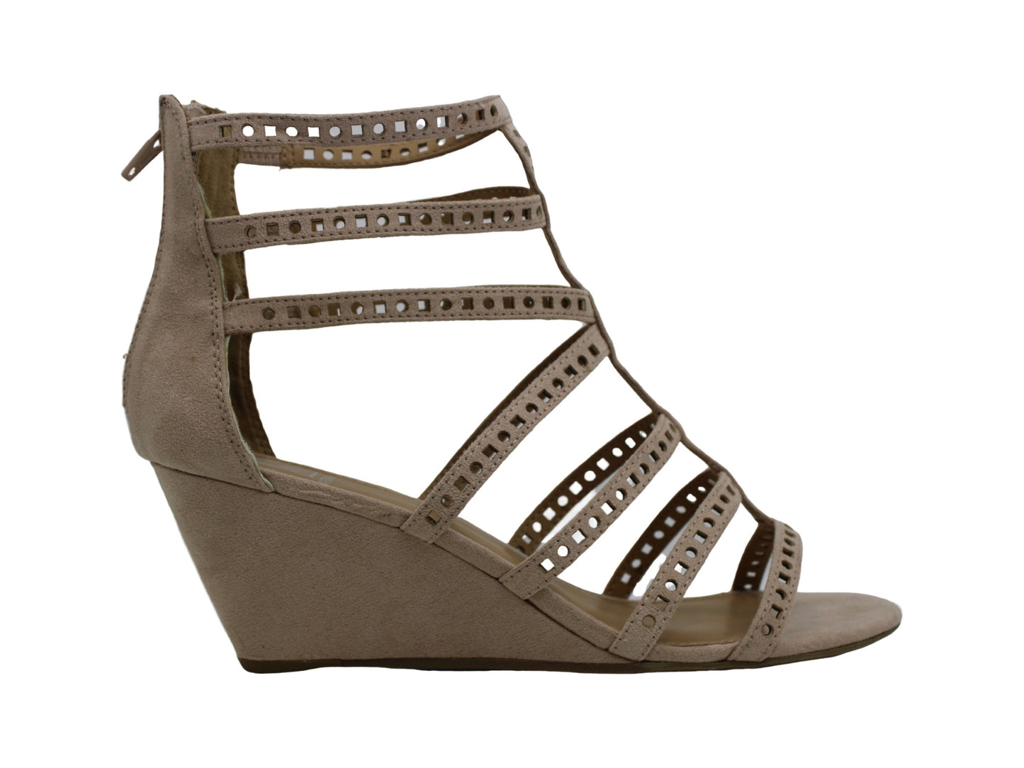 Material Girl Sandálias plataforma casuais Harriette Fabric abertas para mulheres, tamanho 10 M, marrom