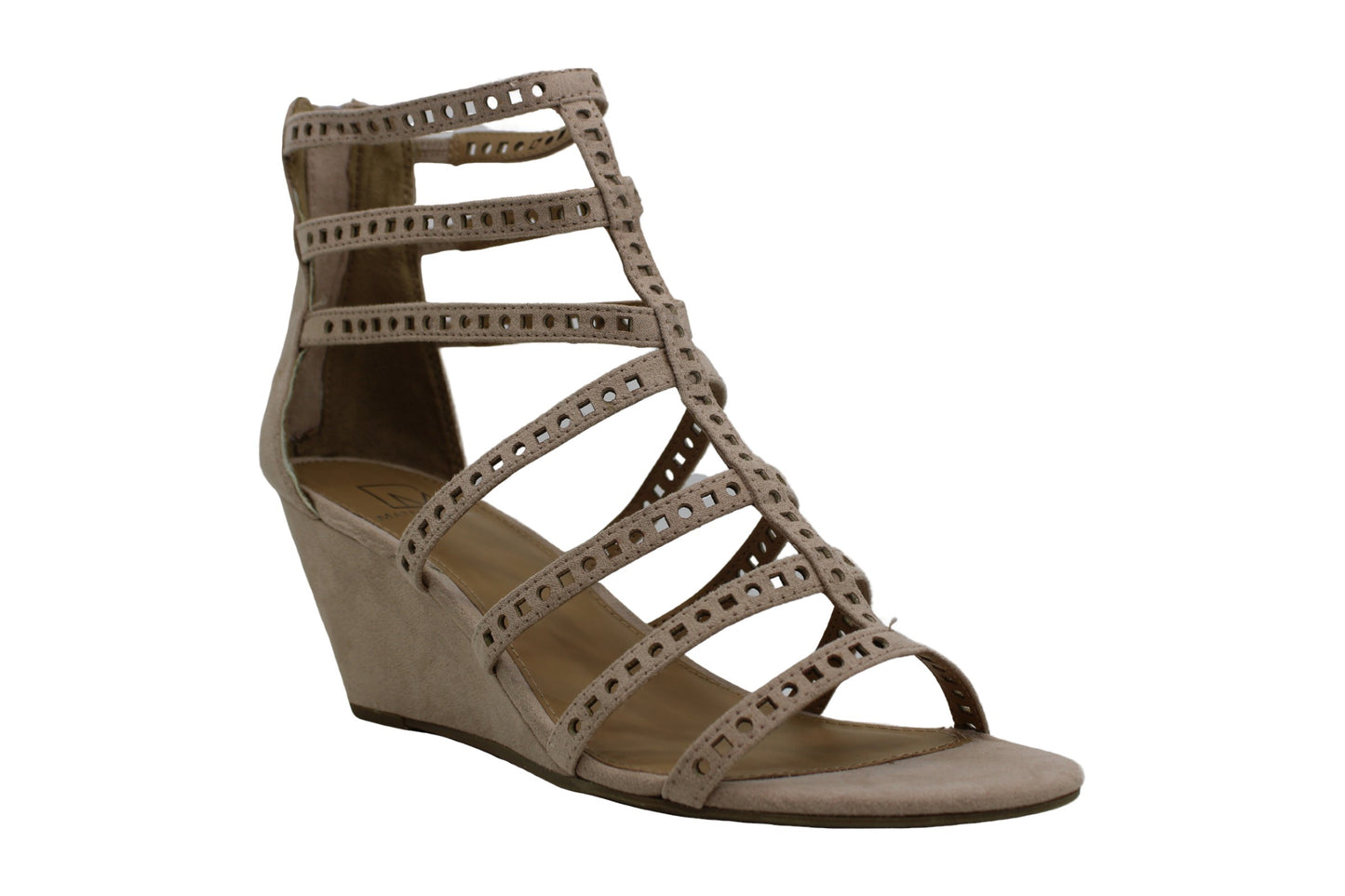 Material Girl Sandálias plataforma casuais Harriette Fabric abertas para mulheres, tamanho 10 M, marrom