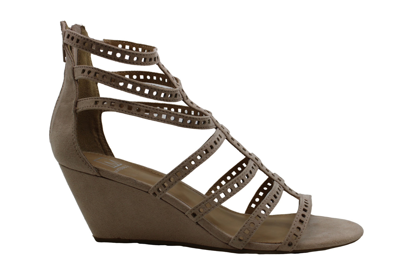 Material Girl Sandálias plataforma casuais Harriette Fabric abertas para mulheres, tamanho 10 M, marrom