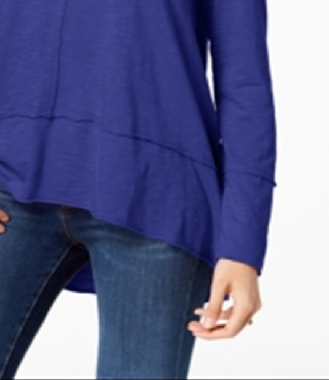 Estilo &amp; Co Feminino Algodão Cano Alto Baixo Azul Tamanho X-Grande