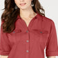 Camisa utilitária feminina Style &amp; Co vermelha tamanho X-S