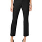 Calça feminina reta e cano curto INC International Concepts, preta, tamanho 0