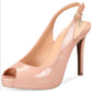 Thalia Sodi Sapatos Luzia Slingback Femininos Marrom Tamanho 9 M