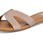 Material Girl Feminino Acelina Tecido Aberto Biqueira Casual Slide Rosa Tamanho 8 M