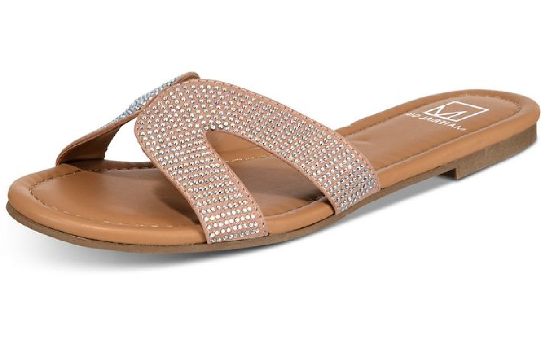 Material Girl Feminino Acelina Tecido Aberto Biqueira Casual Slide Rosa Tamanho 8 M