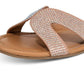 Material Girl Feminino Acelina Tecido Aberto Biqueira Casual Slide Rosa Tamanho 8 M