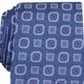 Gravata de seda medalhão masculina Tasso Elba, azul, tamanho regular