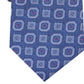 Gravata de seda medalhão masculina Tasso Elba, azul, tamanho regular