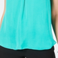 Blusa feminina sem mangas com decote em V Alfani, verde, tamanho pequeno
