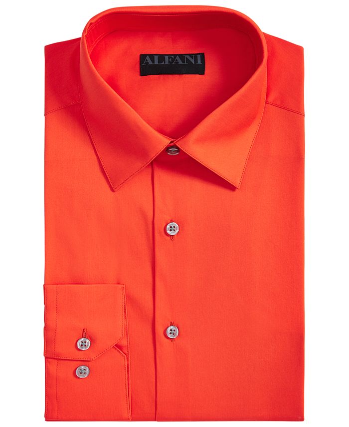 Camisa social masculina Alfani com gola laranja tamanho grande