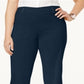 Calça Capri Feminina JM Collection com Controle de Barriga Azul Tamanho 1X