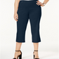 Calça Capri Feminina JM Collection com Controle de Barriga Azul Tamanho 1X