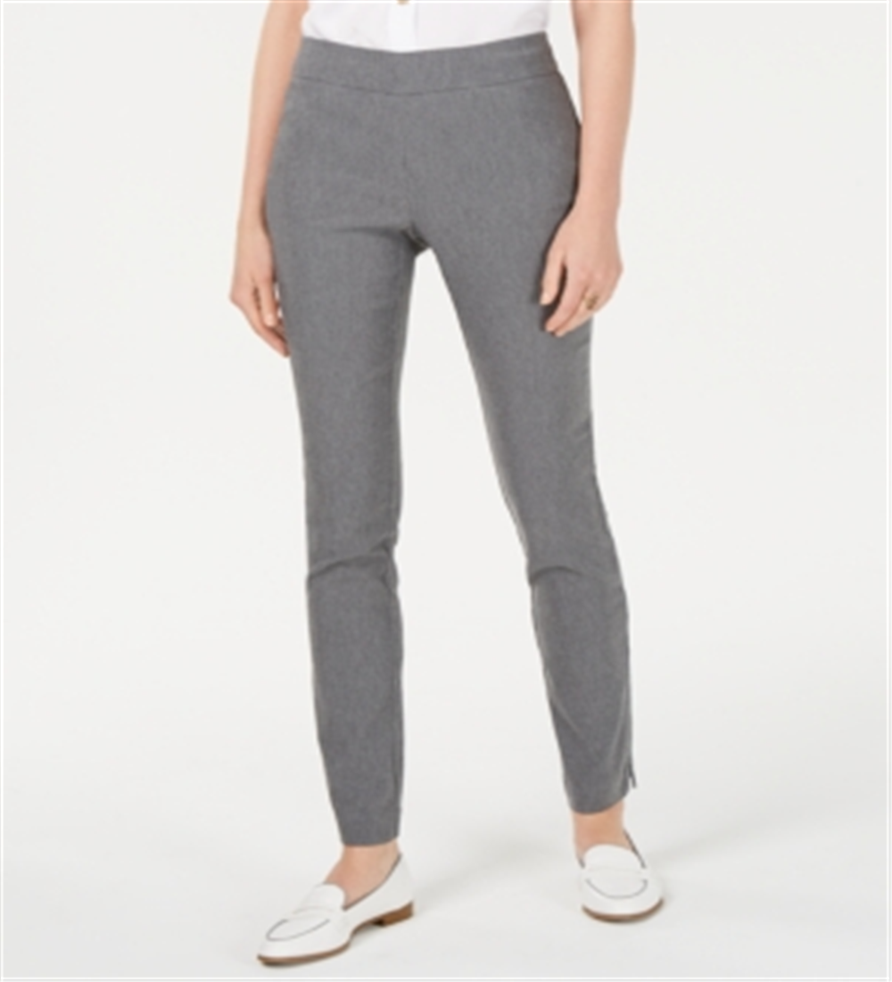 Calça feminina Charter Club Cambridge Skinny com controle de barriga, cinza, tamanho 14