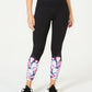 Leggings femininas Ideology com estampa floral e tornozelo, pretas, tamanho X-G