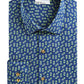 Camisa masculina Bar III Max Slim Fit com estampa de botões, azul, tamanho 15,5 x 32 x 33