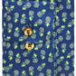 Camisa masculina Bar III Max Slim Fit com estampa de botões, azul, tamanho 15,5 x 32 x 33