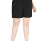 Shorts femininos de tecido Ideology tamanho grande