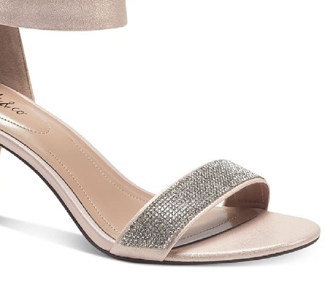 Sandália feminina Phillys de duas peças para festa, cinza, tamanho 6,5 m