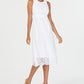 Vestido MIDI de renda feminino Alfani, branco, tamanho 6, pequeno