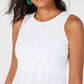 Vestido MIDI de renda feminino Alfani, branco, tamanho 6, pequeno