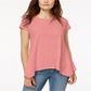 Camiseta feminina estilo lenço, coral, tamanho GG