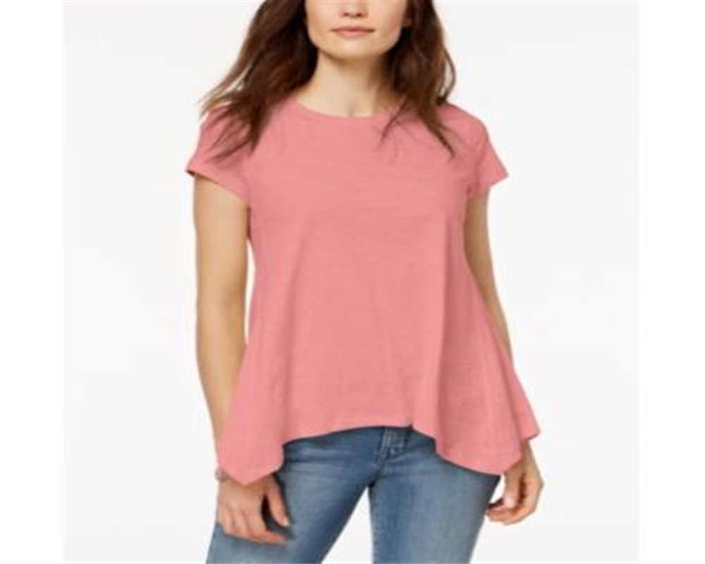 Camiseta feminina estilo lenço, coral, tamanho GG