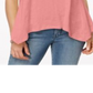 Camiseta feminina estilo lenço, coral, tamanho GG
