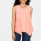 Top de lenço sem mangas coral feminino Style &amp; Co, rosa, tamanho grande