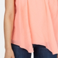 Top de lenço sem mangas coral feminino Style &amp; Co, rosa, tamanho grande