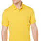 Camisa polo masculina Club Room Classic Fit Performance Piquet, amarela, tamanho XXX-G