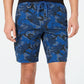 Shorts masculinos American Rag com estampa camuflada e cordão, azul, tamanho XX-G