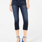 Calça jeans feminina cropped elástica da INC International Concepts, azul, tamanho 12