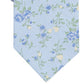 Gravata de seda floral Collins Bar III masculina, azul, tamanho regular