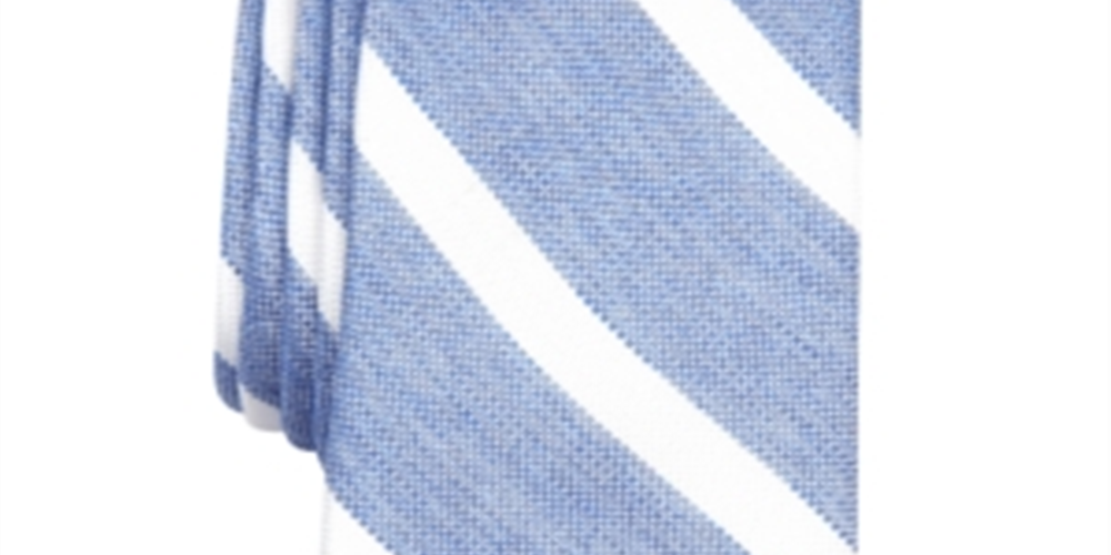 Gravata fina de seda Lovett masculina Bar III, azul, tamanho regular