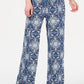 Macacão de malha estampado com decote em V feminino Style &amp; Co, azul, tamanho pequeno