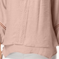 Top feminino estilo &amp; co com bainha de lenço e renda rosa tamanho extragrande