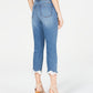 Calça jeans feminina com acabamento em renda da INC International Concepts, azul, tamanho 10