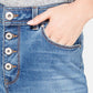 Calça jeans feminina com acabamento em renda da INC International Concepts, azul, tamanho 10