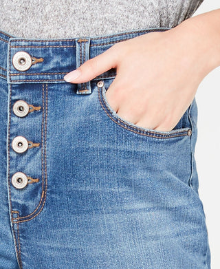 Calça jeans feminina com acabamento em renda da INC International Concepts, azul, tamanho 10