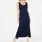 Vestido longo feminino sem mangas e com costura assimétrica, estilo &amp; co, azul, tamanho médio