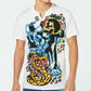Camiseta masculina de algodão com strass e estampa gráfica da INC International Concepts, branca, tamanho pequeno