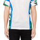Camiseta masculina de malha com blocos de cores e peças da INC International Concepts, branca, tamanho médio