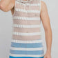 Camiseta regata listrada de malha com capuz masculina INC International Concepts, branca, tamanho XXX-G