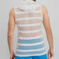 Camiseta regata listrada de malha com capuz masculina INC International Concepts, branca, tamanho XXX-G