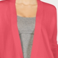 Cardigan feminino Charter Club coral sólido manga comprida aberto blusa suéter coral tamanho médio