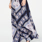 Vestido longo com cinto feminino INC International Concepts, azul, tamanho 0, pequeno