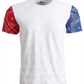 Camiseta masculina American Rag com estampa de estrelas em tons coloridos e blocos, branca, tamanho extragrande