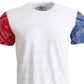Camiseta masculina American Rag com estampa de estrelas em tons coloridos e blocos, branca, tamanho extragrande